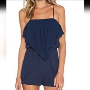 BCBG Romper Spaghetti straps in deep blue NWT